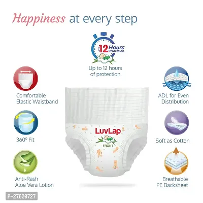 LuvLap Pant Style Baby Diapers, New Born/X-Small (NB/XS), 30 Count, For babies of Upto 5Kg with Aloe Vera Lotion for rash protection, with upto 12hr...-thumb5