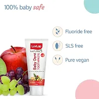 Luv Lap Naturals 100% Natural Baby Toothpaste 50g, Bubble Fruit Flavour, SLS  Fluoride Free Kids Toothpaste, Removes Plaque, Prevents Bacteria, Ensures White Teeth, Neutral pH, 12M+-thumb3