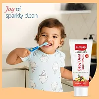 Luv Lap Naturals 100% Natural Baby Toothpaste 50g, Bubble Fruit Flavour, SLS  Fluoride Free Kids Toothpaste, Removes Plaque, Prevents Bacteria, Ensures White Teeth, Neutral pH, 12M+-thumb1