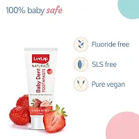 LuvLap Naturals 100% Natural Baby Toothpaste 50G, Strawberry Flavour, SLS  Fluoride Free Kids Toothpaste, Removes Plaque, Prevents Bacteria, Ensures White Teeth, Neutral Ph, 12M+-thumb3