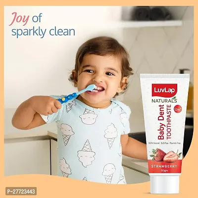 LuvLap Naturals 100% Natural Baby Toothpaste 50G, Strawberry Flavour, SLS  Fluoride Free Kids Toothpaste, Removes Plaque, Prevents Bacteria, Ensures White Teeth, Neutral Ph, 12M+-thumb5