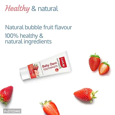 LuvLap Naturals 100% Natural Baby Toothpaste 50G, Strawberry Flavour, SLS  Fluoride Free Kids Toothpaste, Removes Plaque, Prevents Bacteria, Ensures White Teeth, Neutral Ph, 12M+-thumb2