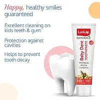 LuvLap Naturals 100% Natural Baby Toothpaste 100g, Bubble Fruit Flavour, SLS  Fluoride Free Kids Toothpaste, Removes Plaque, Prevents Bacteria, Ensures White Teeth, Neutral pH, 12M+-thumb3