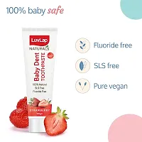 Luv Lap Naturals 100% Natural Baby Toothpaste 100g, Strawberry Flavour, SLS  Fluoride Free Kids Toothpaste, Removes Plaque, Prevents Bacteria, Ensures White Teeth, Neutral pH, 12M+-thumb3