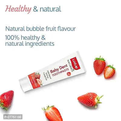 Luv Lap Naturals 100% Natural Baby Toothpaste 100g, Strawberry Flavour, SLS  Fluoride Free Kids Toothpaste, Removes Plaque, Prevents Bacteria, Ensures White Teeth, Neutral pH, 12M+-thumb5