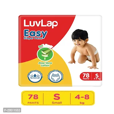 LuvLap Easy Diaper Pants, Small, Pack of 78, For Babies upto 4-8kg