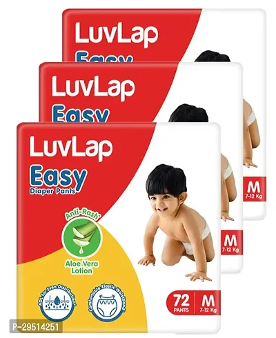 LuvLap Easy Diaper Pants, Medium, Pack of 216, For Babies Upto 7-12Kg