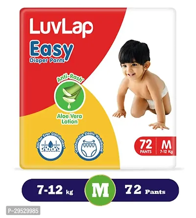 LuvLap Easy Diaper Pants, Medium, 72Pcs, For Babies Upto  7-12Kg