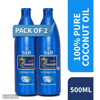 Natural Pure Coconut Hair Oil  (500ml) Pack of 2-thumb0