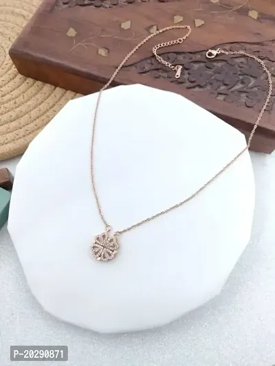 Buy Rose Gold-Toned Necklaces & Pendants for Women by Saiyoni Online |  Ajio.com