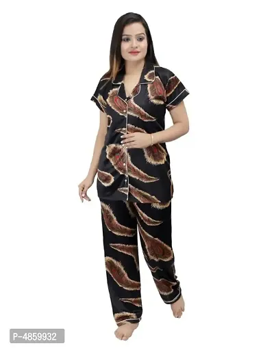 Cotton Printed Night Suit For Womens-thumb0
