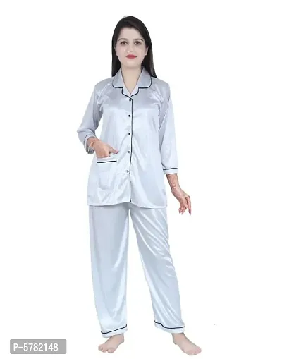 Full Sleeve Night Suit Set With Side Pocket-thumb0