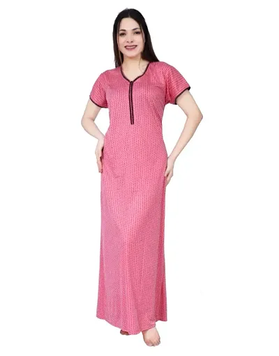 Women Printed Nighty/Night Gown