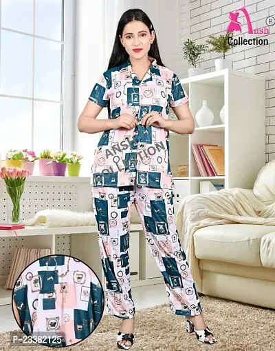 Latest Night Suit For Women Including Pockets Gives Your Fabulous Look With Free Scrunchies-thumb0