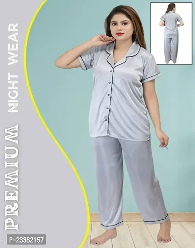 Premium Stylish Satin Night Suit For Women