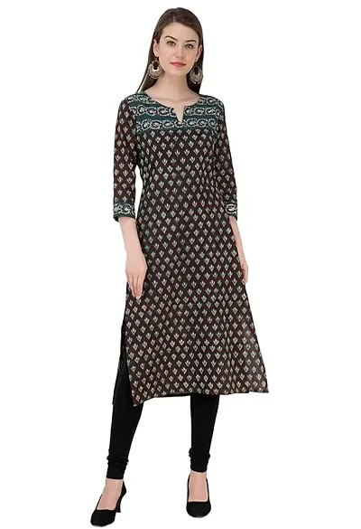 Stylish Cotton Printed A-Line Kurti