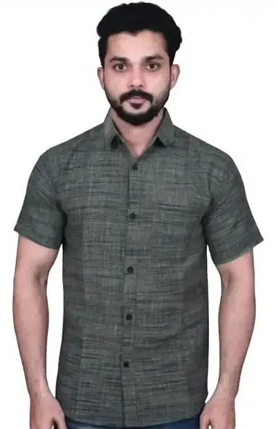 Reliable Multicoloured Polyester Short Sleeves Casual Shirt For Men