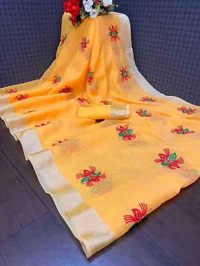 Best Selling Chanderi Cotton Saree with Blouse piece 