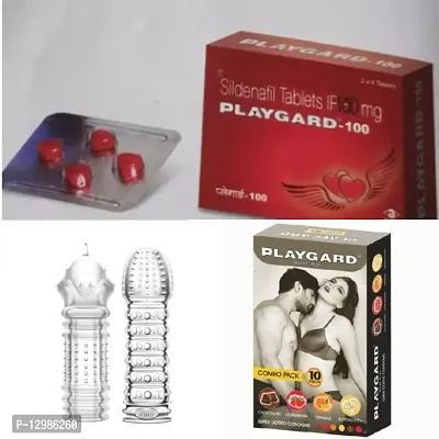 playgard 100mg tablets pack of 1*4 tablets + 10 pie condoms