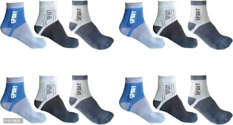 Trendy Edition Cotton Socks For Men ( PACK OF 12 pair )