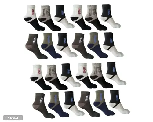 Fancy New Edition Cotton Socks For Men ( PACK OF 12 pair )-thumb0