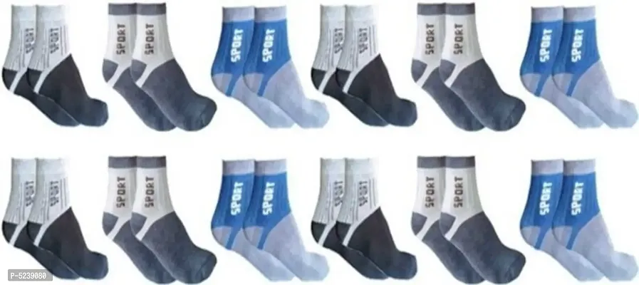 Man  Woman Traditional New Edition super quality Cotton sport Socks For Men( PACK OF 12 pair )-thumb0