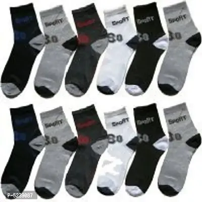 Man  Woman Traditional New Edition super quality Cotton sport Socks For Men( PACK OF 12 pair )-thumb0