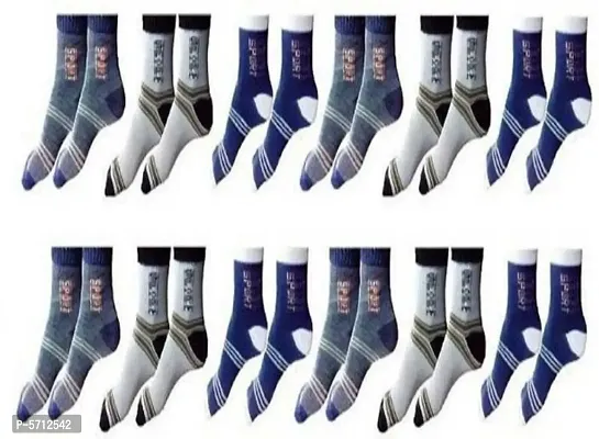 New Edition Cotton Socks For Men  Woman ( PACK OF 12 )
