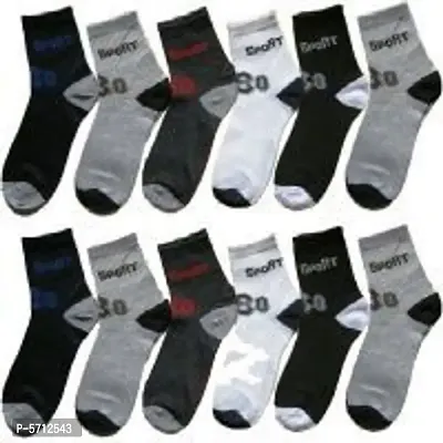 New Edition Cotton Socks For Men and Woman ( PACK OF 12 )-thumb0