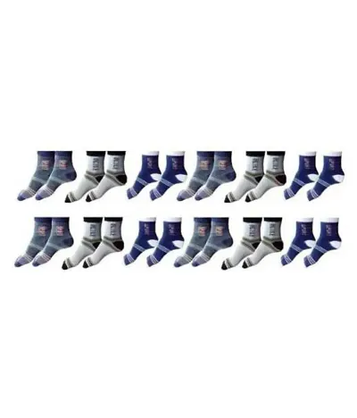 Stylish Combo Packs Of 12 Pairs Socks For Men & Women