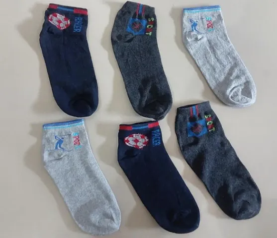 Mens Ankle Multicolor Socks (Pack Of 6)