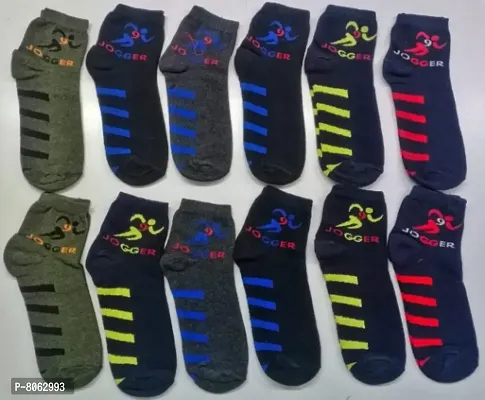 Stylish Cotton Printed Socks for Men (Set of 12 pairs)