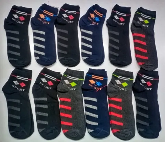 Classic Cotton Printed Socks for Pack of 12 Pair