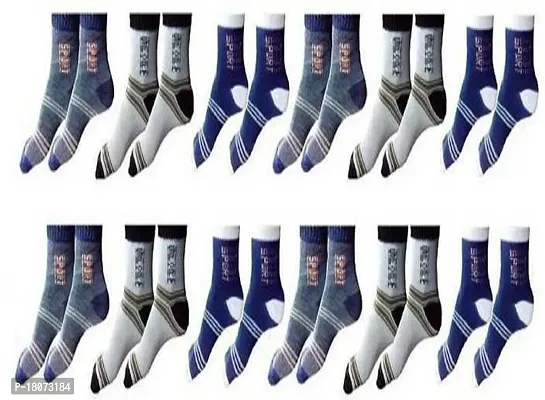 Stylish New Edition Cotton Socks For Men ( PACK OF 12 pair )