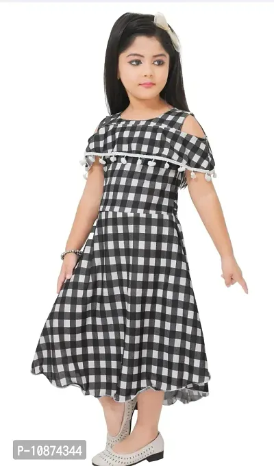 Stylish Fancy Cotton Blend Frocks Dresses For Kids Pack Of 1-thumb0