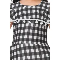 PURBASHA Creation Girls Cotton Blend Midi Frock Dress (Black, 8-9 Years)-thumb3