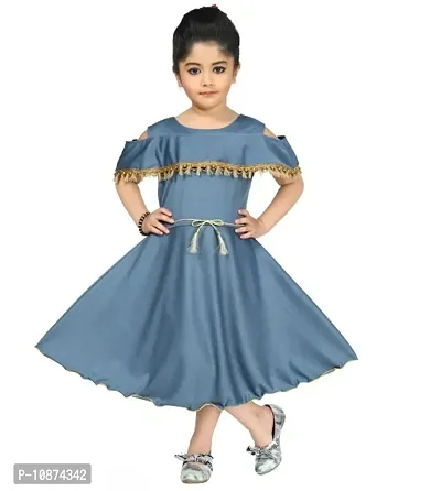Stylish Fancy Cotton Blend Frocks Dresses For Kids Pack Of 1
