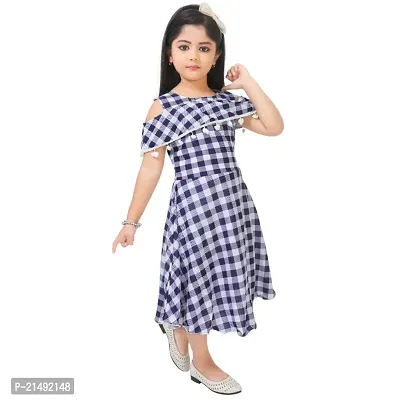 PURBASHA Creation Girls Cotton Blend Midi Frock Dress-thumb4