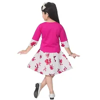 PURBASHA Creation Cotton Blend Printed Knee Length Frock Dress for Girls (PCreation)-thumb1