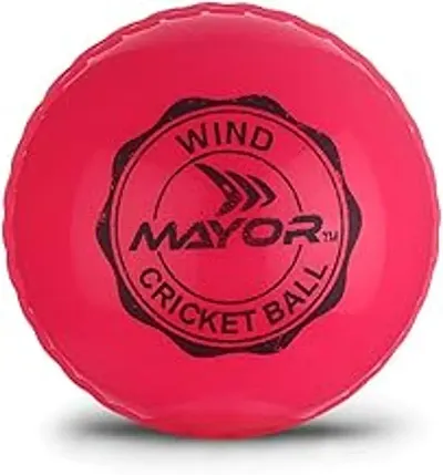 Mayor Cricket Wind Ball for Indoor Outdoor Street Cricket Rubber Ball