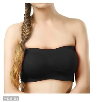 Stylish Black Polyester Solid Bra For Women-thumb0