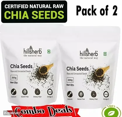 Chia Seeds For Weight Loss | Rich In Omega-3, and Antioxidant Loaded 400G Pack Of 2