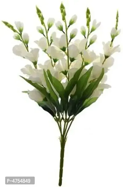 Natural Looking Artificial Orchid Flowers for Home and Garden Decor (70 cm) White