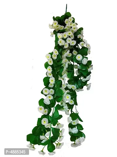 Nutts Artificial Hanging  Daffodil Shaped Flowers (White, 1 Piece)