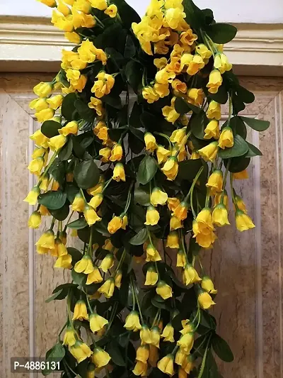 Nutts Artificial Hanging  Rose Shaped Flowers (Yellow, 1 Piece)