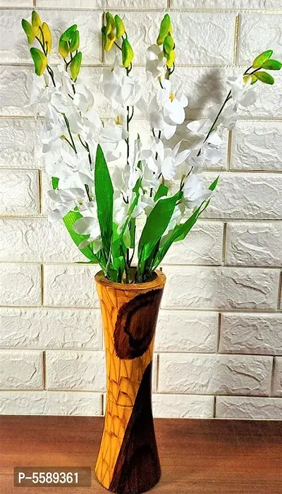 Artificial Orchid  flower Combo Stems for Home Decor pack of 10 Sticks White-thumb0