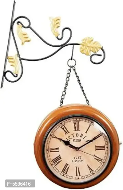 Nutts Metal Double sided Wall CLock for Home/office-thumb0