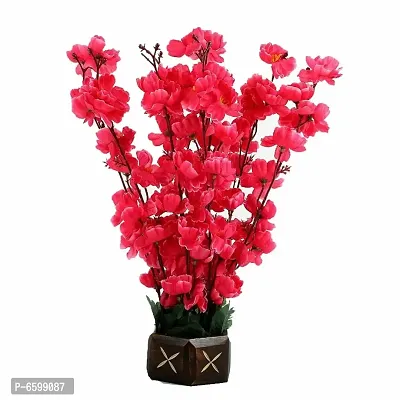 Nutts Artificial Cherry  Blossom Flowers with Pot ( Pack of 2)