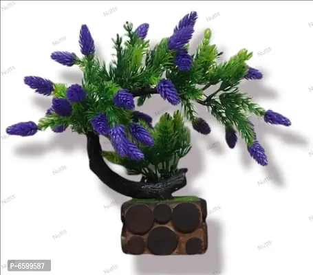 Nutts Artificial Bonsai Multicolor Plants Small Tree Pot Plants for Home Decoration Office Table Greenery Room Bathroom Home Decor Plants-thumb0