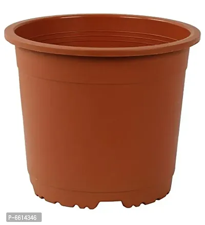 Nutts Plastic Flower Pot (Pack of 6)